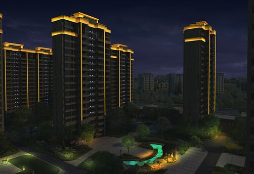 智慧社區智能照明下的夜景